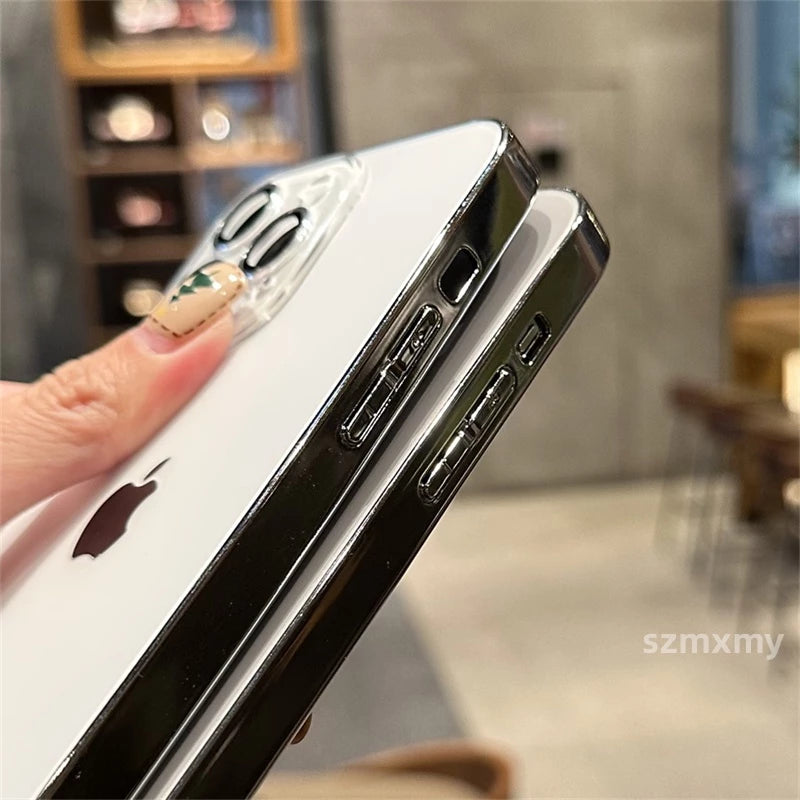 Case de Vidro Fosco AG com Proteção de Lente – Cinza Titânio, para iPhone 11-15 Pro Max/Plus
