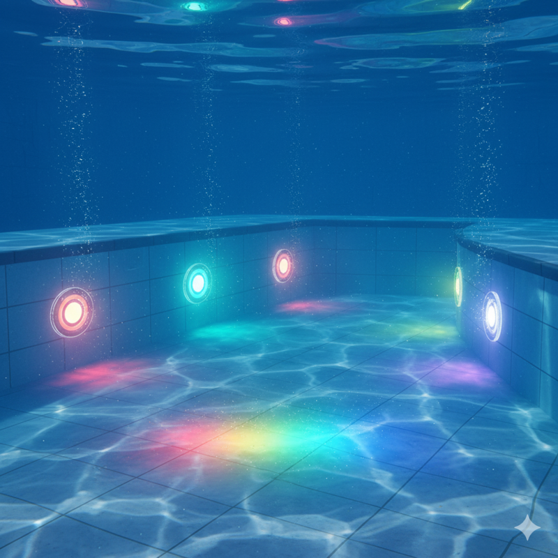 Kit Luminárias de Piscina RGB - Sem Fio Com Controle Remoto