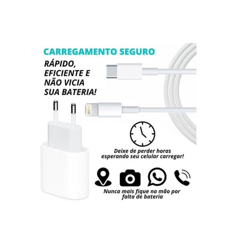 Carregador USB p/ Lightning 30W - PowerLink
