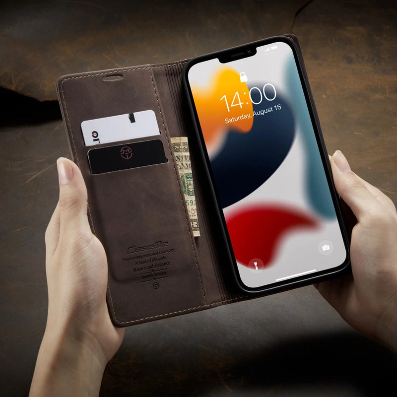 Case de Couro para iPhone - Com Espaço para Cartões e Documentos