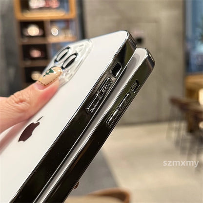 Case de Vidro Fosco AG com Proteção de Lente – Cinza Titânio, para iPhone 11-15 Pro Max/Plus