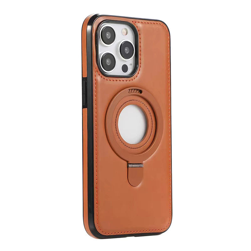 Case de Couro Magnética Premium Anti-Impacto com Suporte e MagSafe