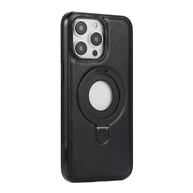Case de Couro Magnética Premium Anti-Impacto com Suporte e MagSafe